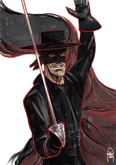 450x638 Zorro Sketch Card - Zorro Sketch