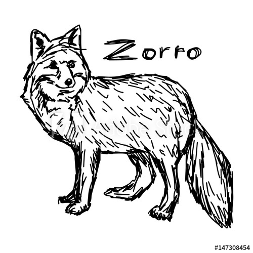 500x500 Zorro Standing - Zorro Sketch