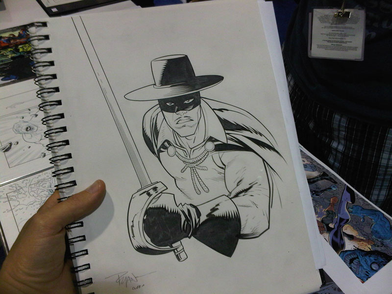 800x600 Comicon Sketch Zorro By Ryanottley - Zorro Sketch