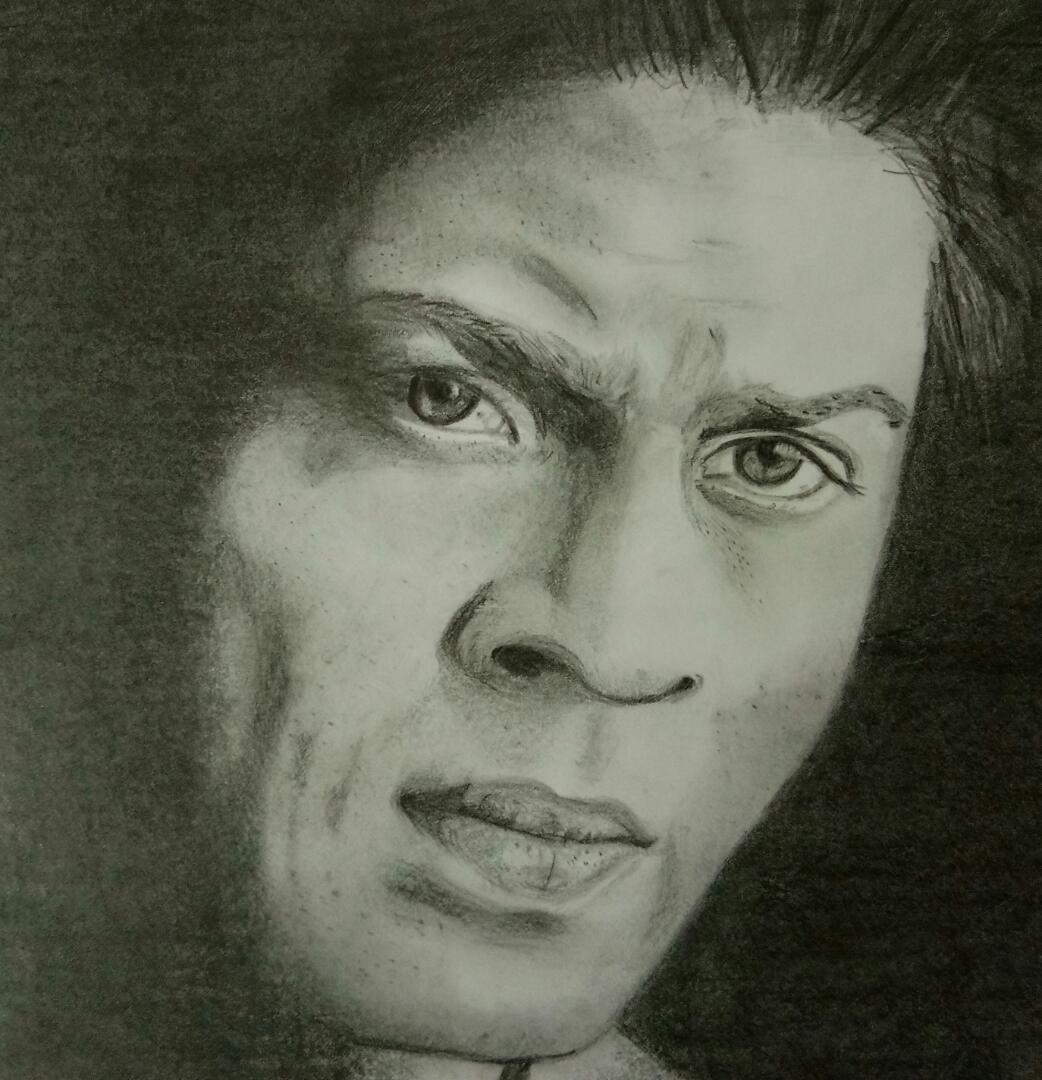 Best Pencil sketch by PLG on shahrukh Khan bollywood actor