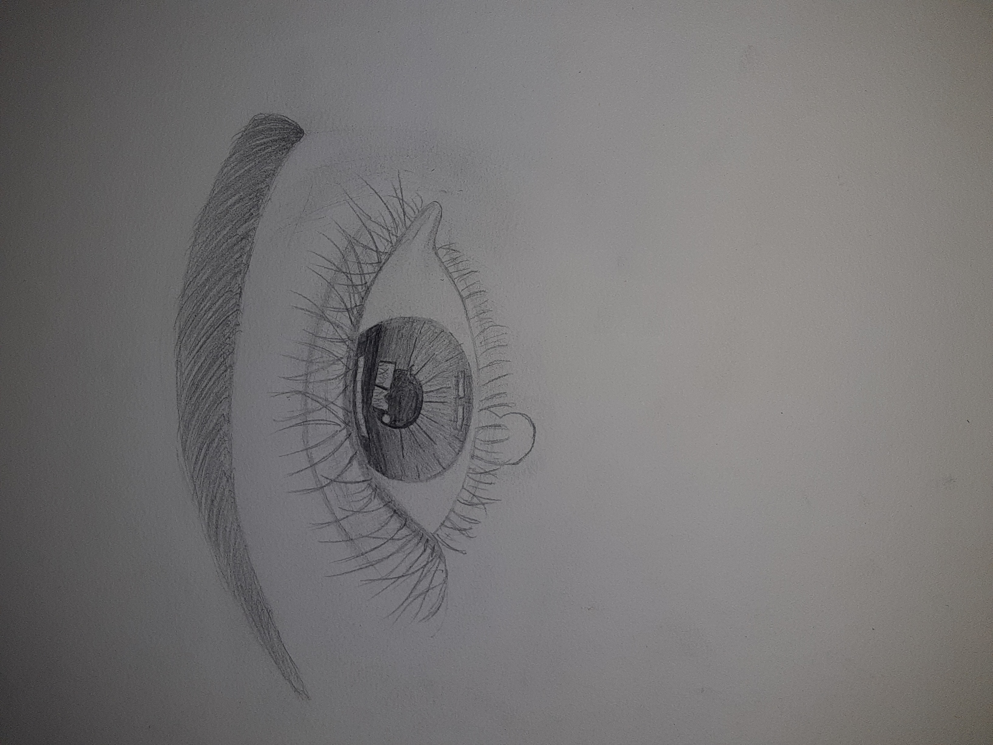 This is a easy pencil sketch of an eye