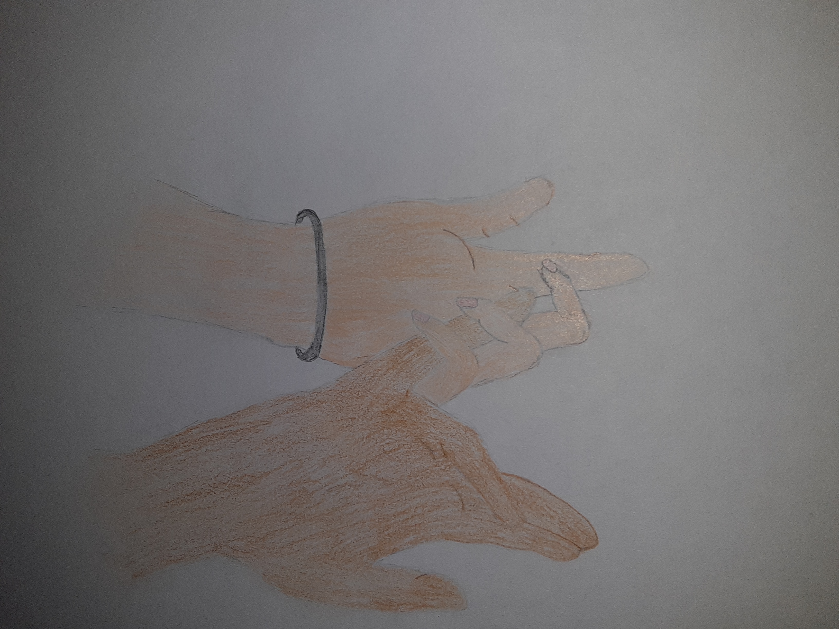 This is a easy colorful sketch of holding hands.