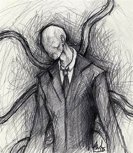 This is slender man i took it from my note book then drew it in canvas
