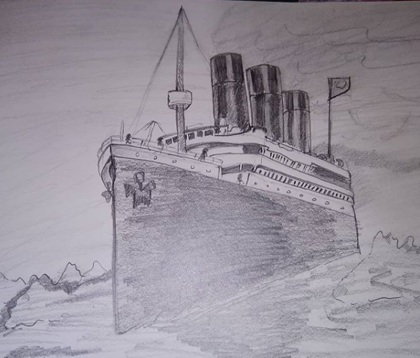 sketching of titanic