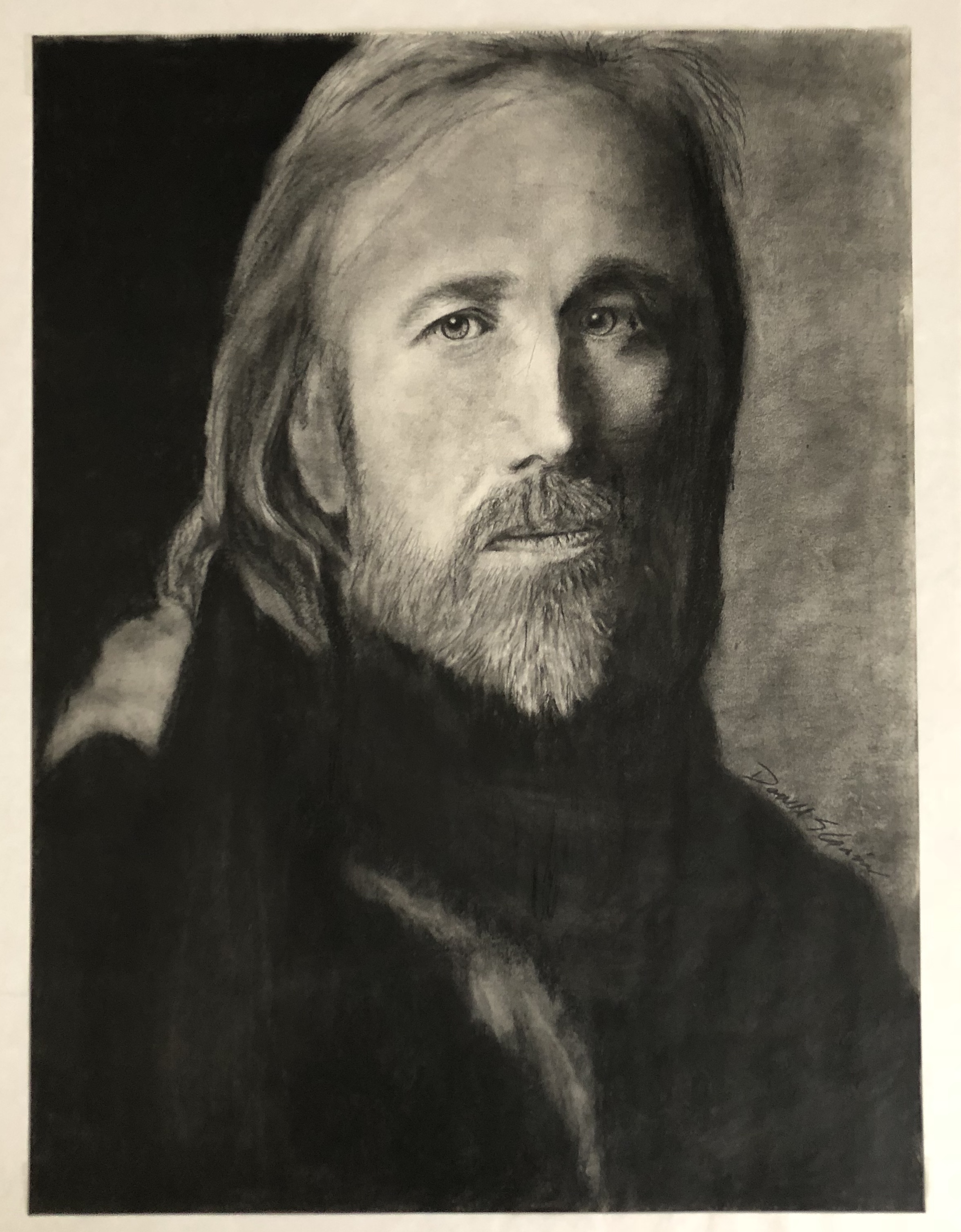 Tom Petty Charcoal I Did In 1995.